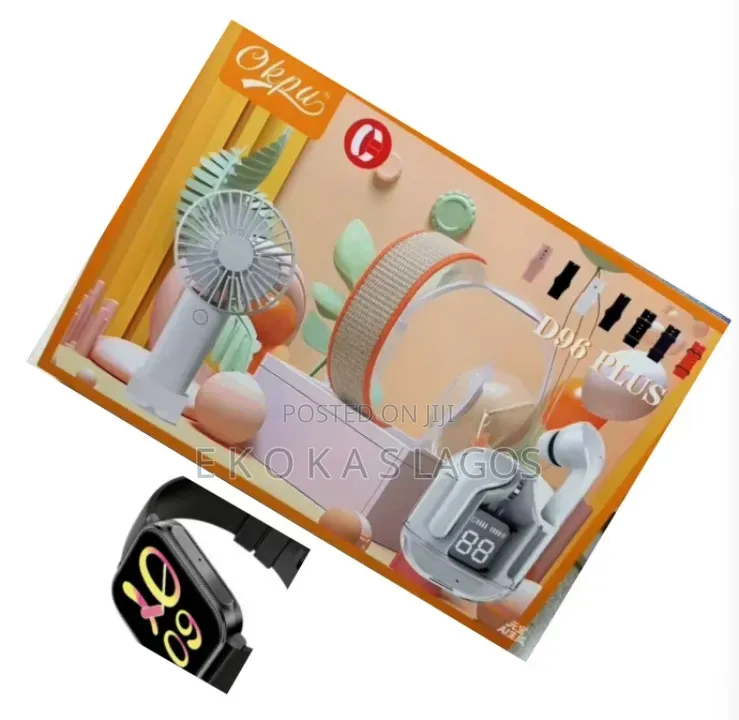 9 in 1 Smart Watch With Hand Fan and Ear Buds