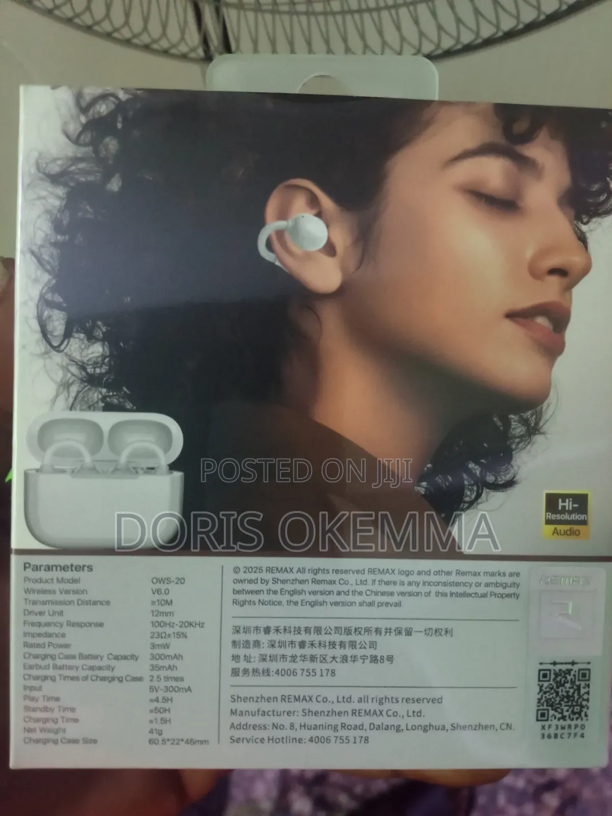 Remax Ows-20 Open-Ear Clip-on Wireless Earbuds - Bluetooth 6.0 Hifi