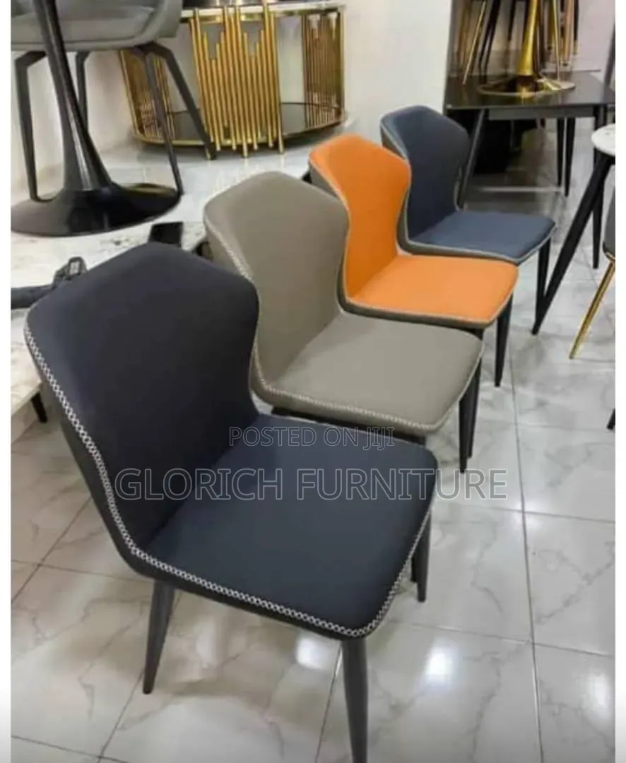 Luxury Leather Dining Chair With Contrast Stitching – Multiple Colors