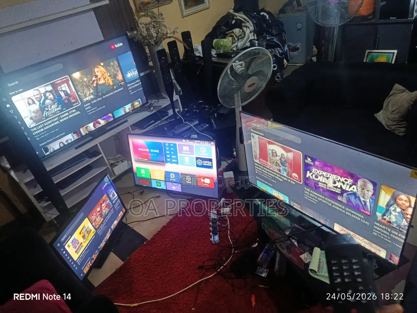 Smart TVS of Different Sizes Are Available for Sale at Bodija Ibadan