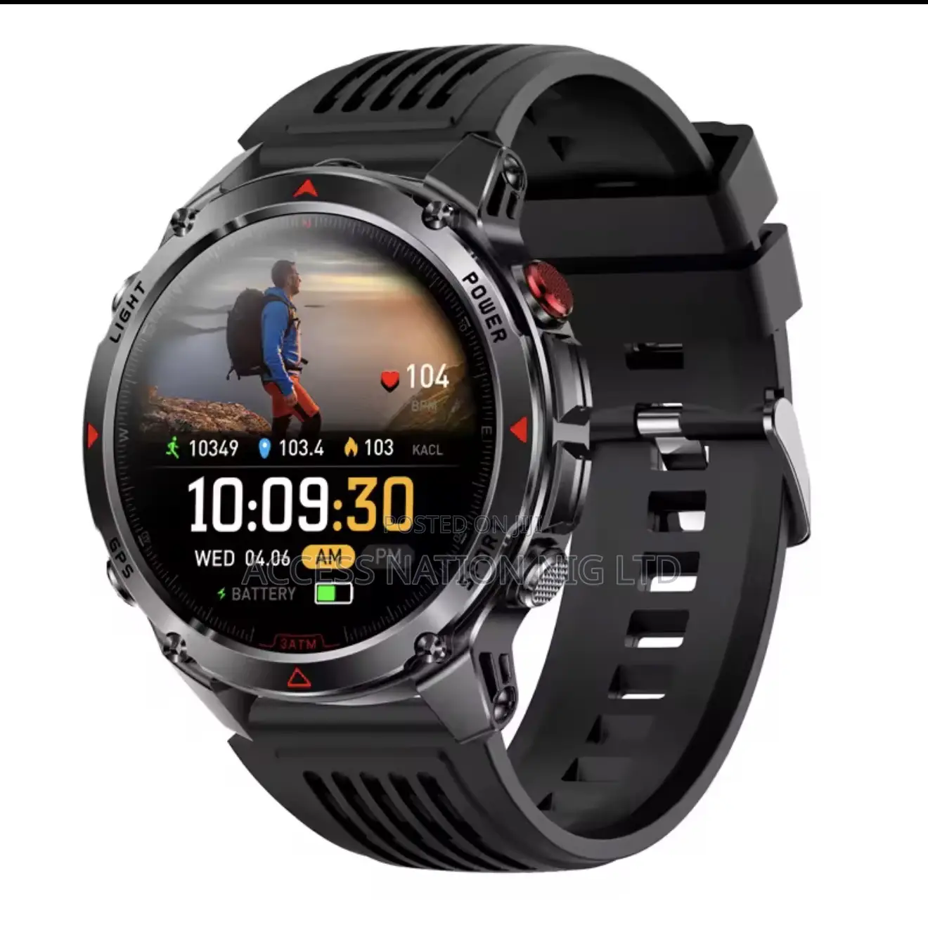 Military Ht37 Smart Watch Built-in GPS Compass Barometric Flashlight