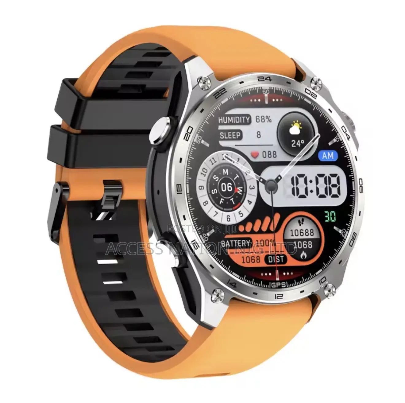 Hd300 Pro Men Smart Watch Amolde GPS Map 4gb Flashlight Sport Compass