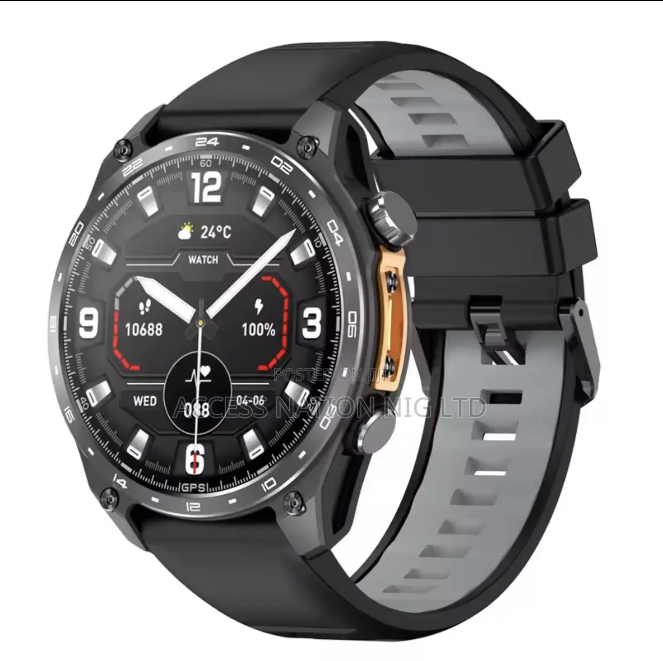 Hd300 Pro Men Smart Watch Amolde GPS Map 4gb Flashlight Sport Compass