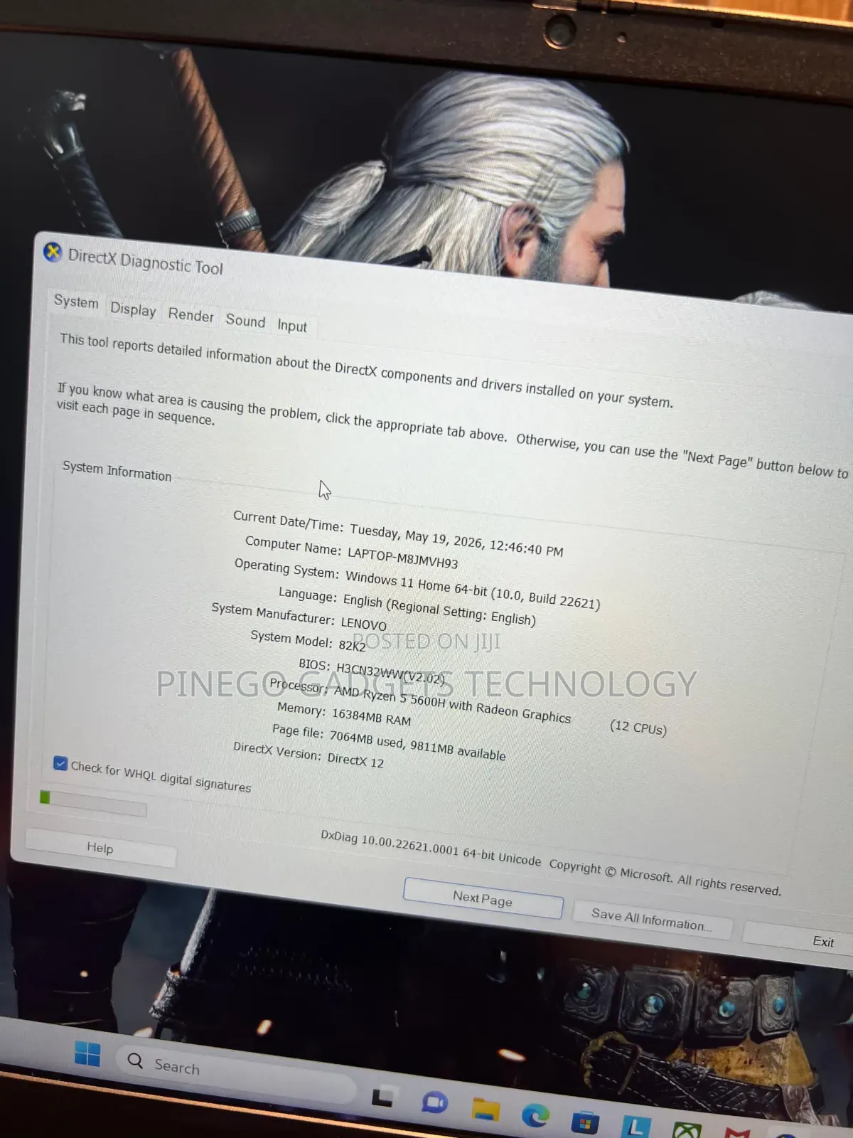 Laptop Lenovo Ideapad Gaming 3 16GB AMD Ryzen 5 SSD 512GB