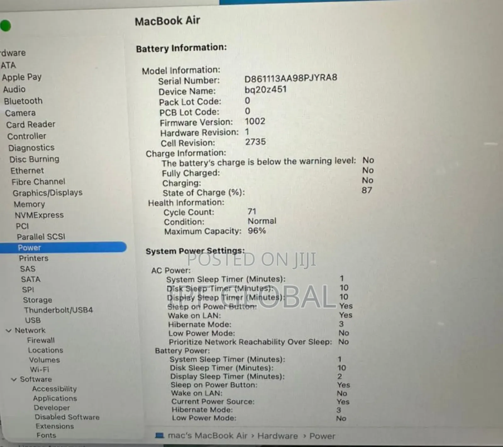 Laptop Apple MacBook Air 2020 8GB Apple M1 SSD 512GB