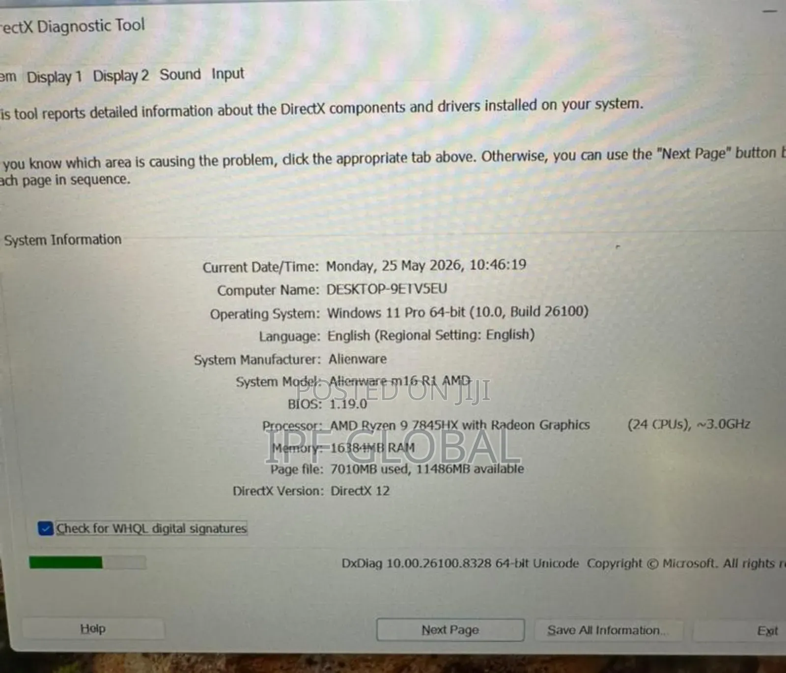 Laptop Alienware M16 R1 16GB AMD Ryzen 9 SSD 1T