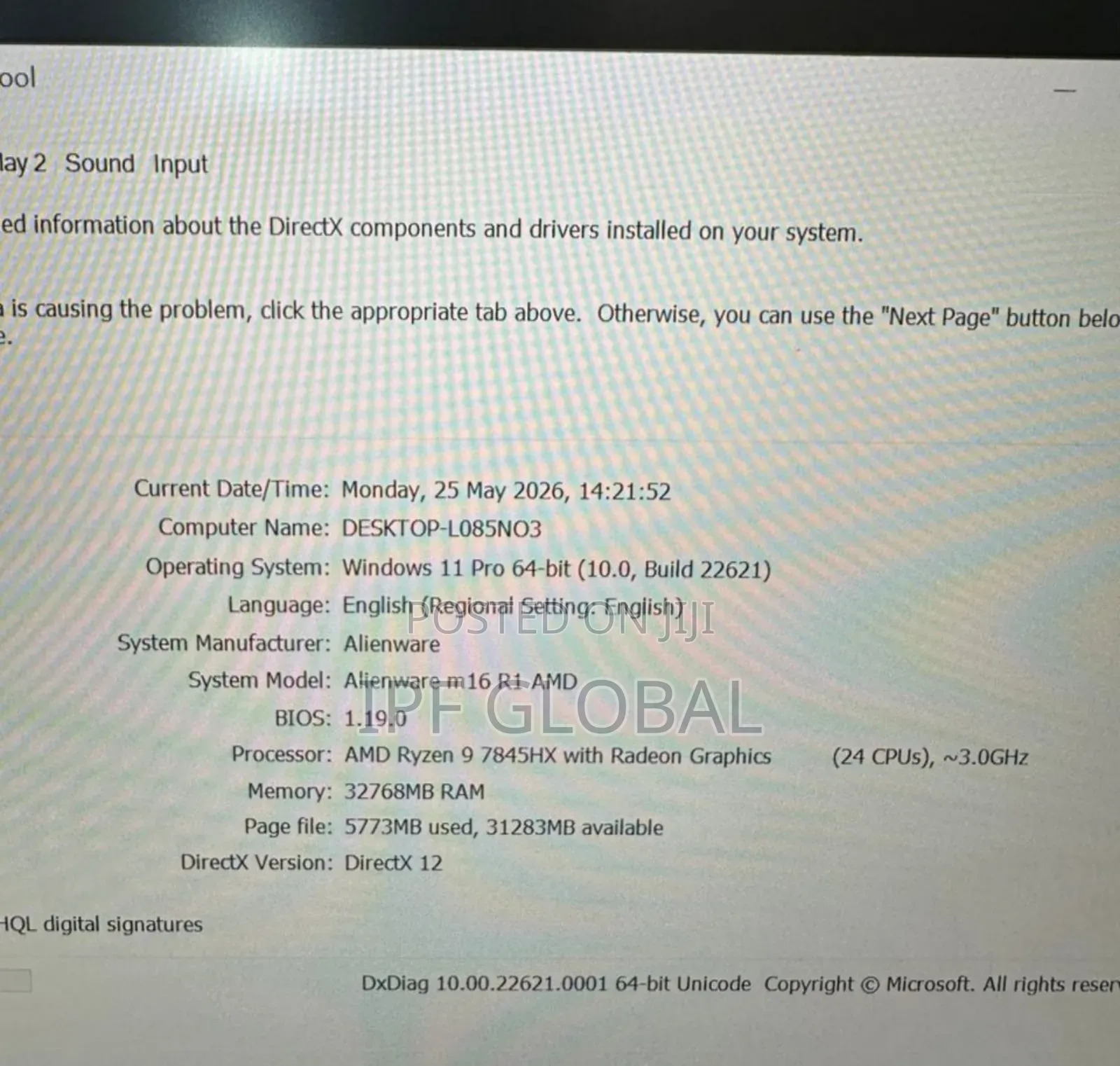 New Laptop Alienware M16 R1 32GB AMD Ryzen 9 SSD 1T