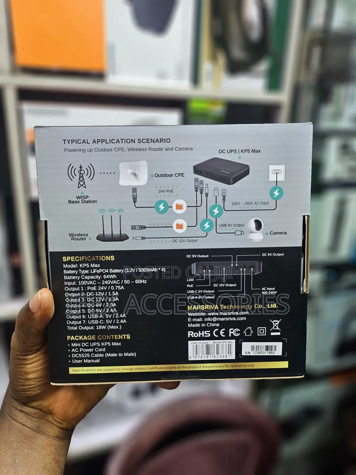 Marsriva Smart Mini Dc Ups (20,000mah) (Router Power Bank)
