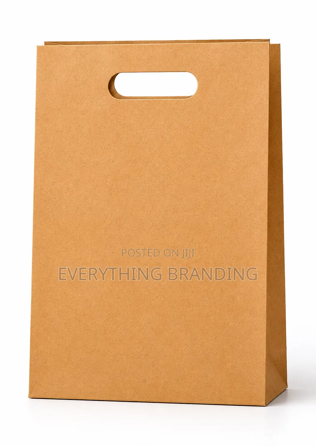 Durable A4 Kraft Shopping Paper Bag Plain Die Cut 110gsm