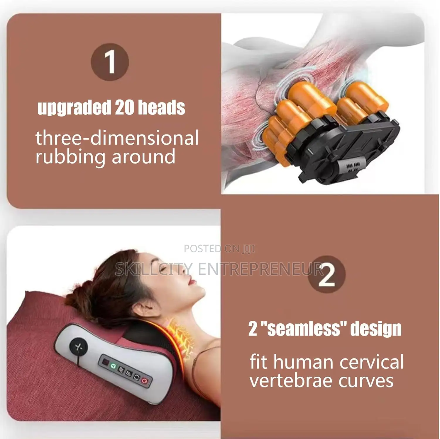 Electric Pillow Massager (For Car and Home Use)