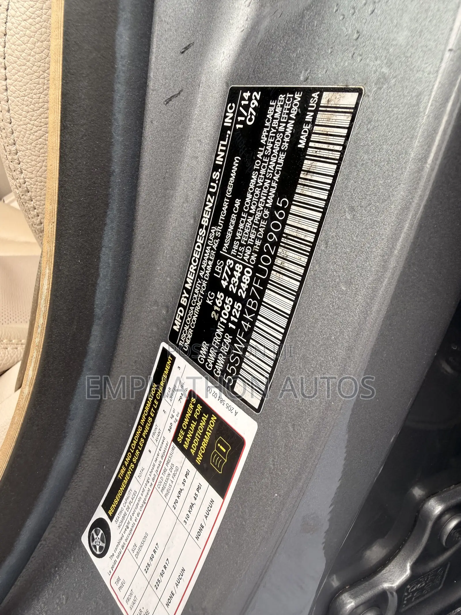 Mercedes-Benz C-Class C 300 4MATIC (W205) 2016 Gray
