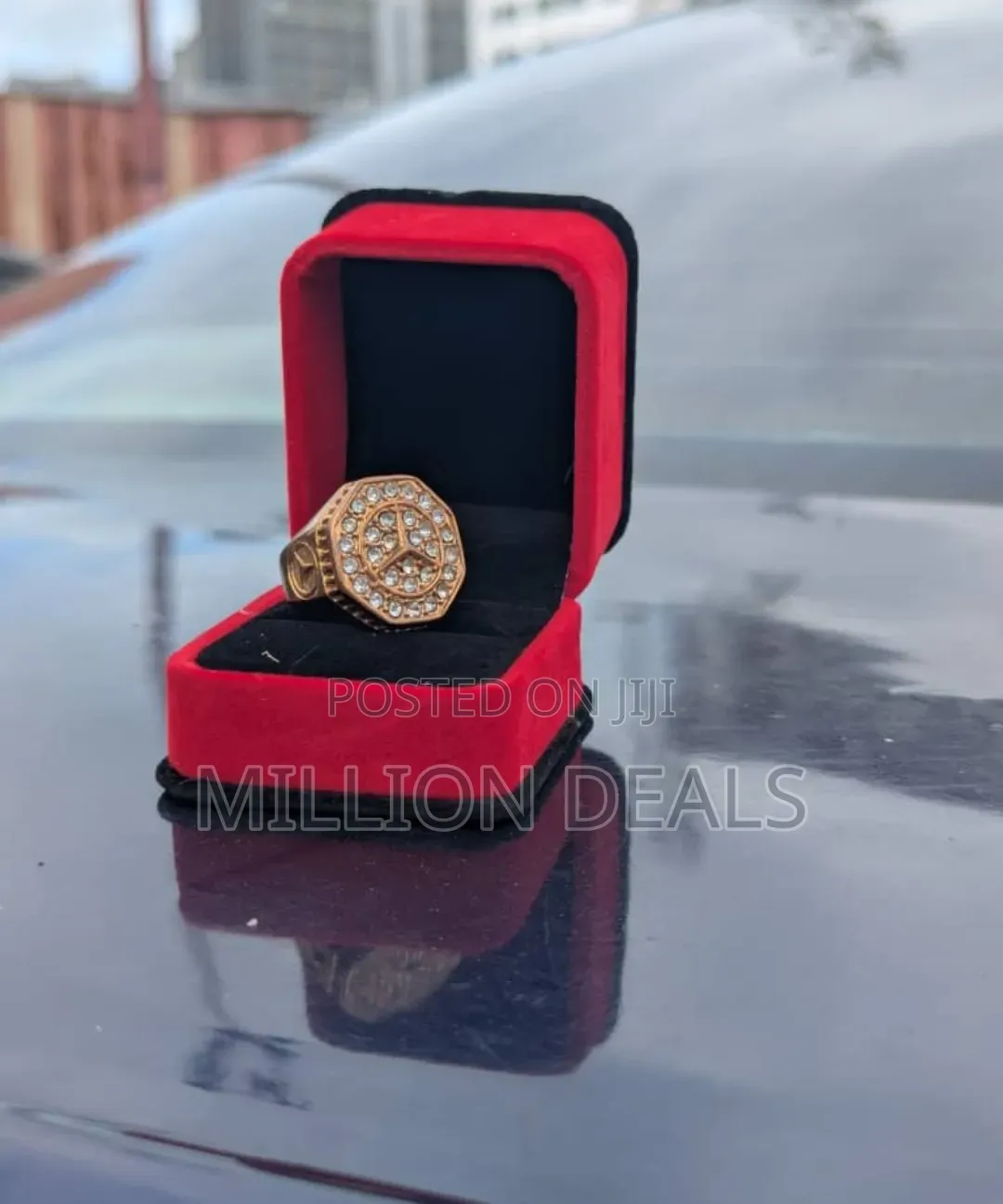 Luxury Men’S Ring Finger Dotted Stones Inspires