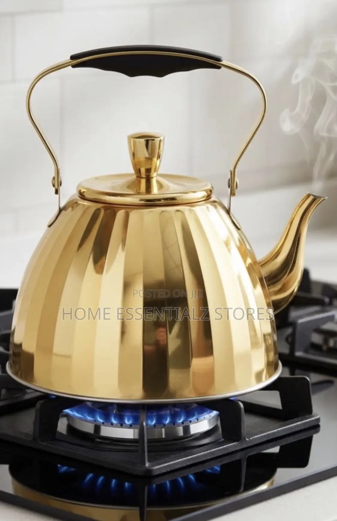 Stainless Steel Kettle - Luxury Gold Whistling Kettle