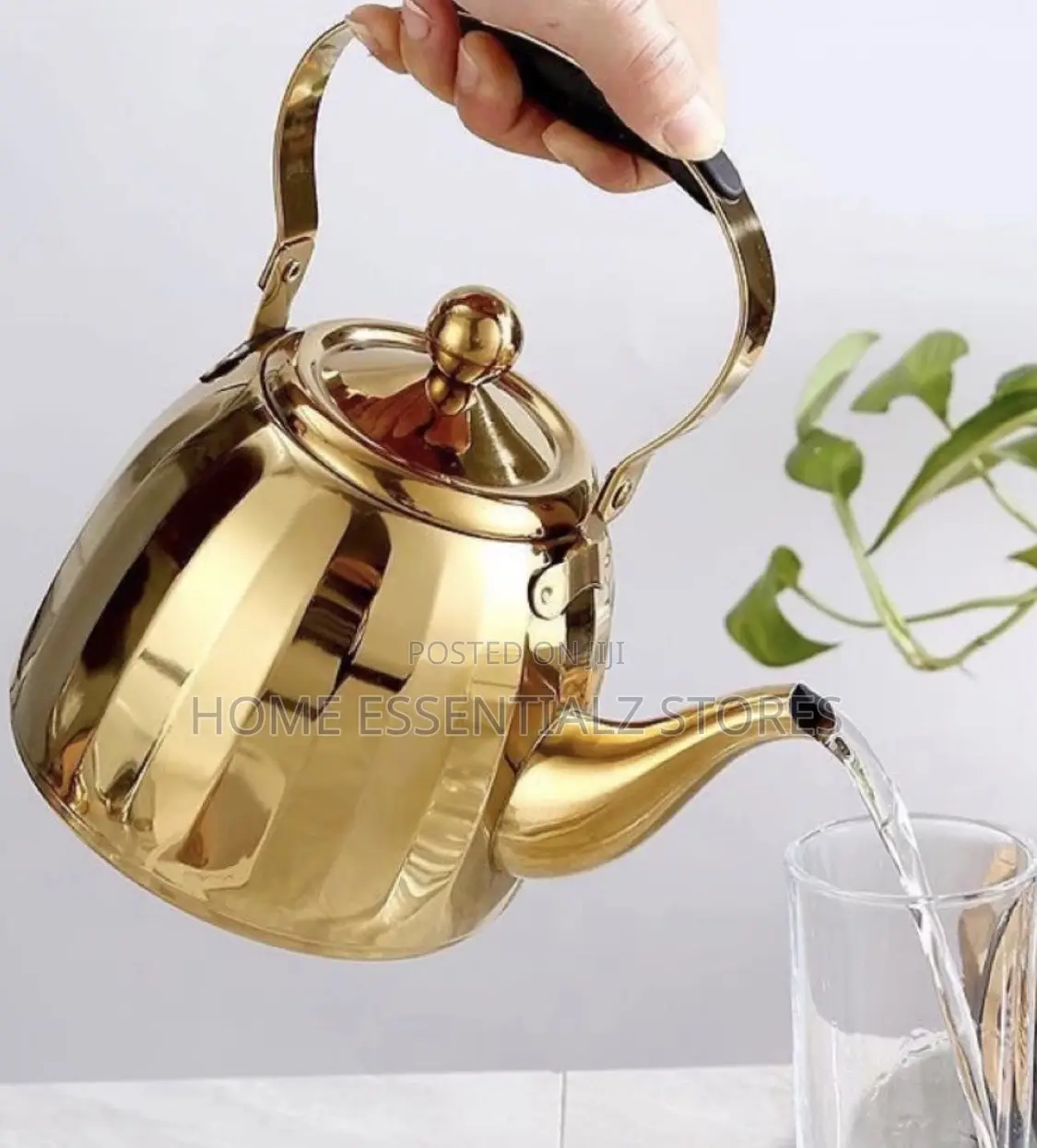 Stainless Steel Kettle - Luxury Gold Whistling Kettle
