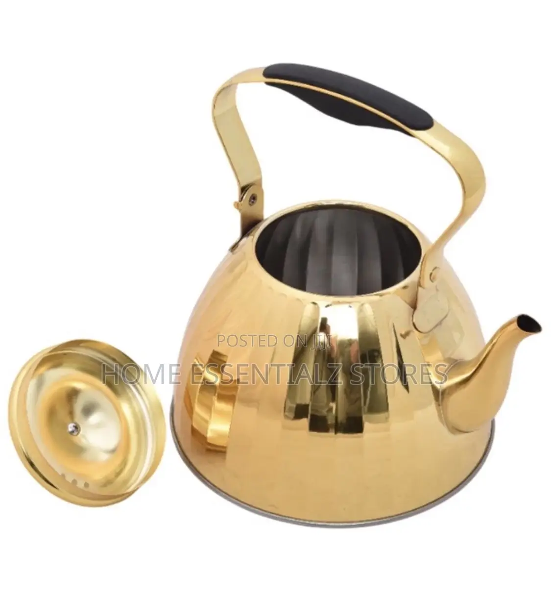 Stainless Steel Kettle - Luxury Gold Whistling Kettle