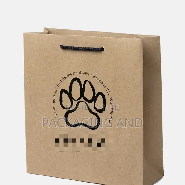 Standard Brown A5 Small Kraft Paper Bags |110gsm |Rope Handle |Printed