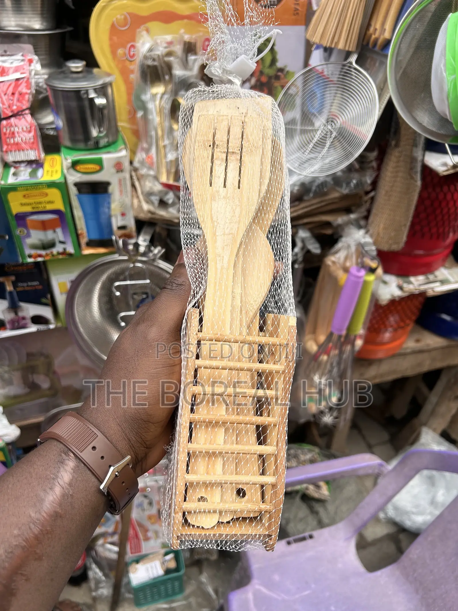 Wooden Spoons Set With Rack Souvenirs Gift Item