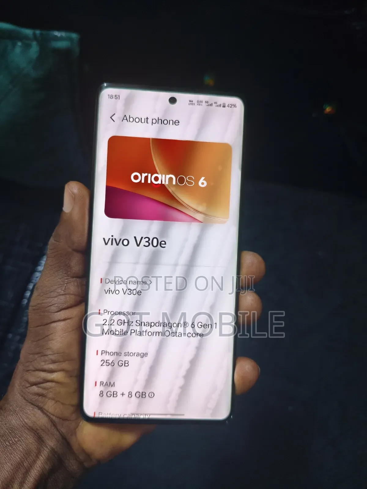 Vivo V30e 256 GB Bronze
