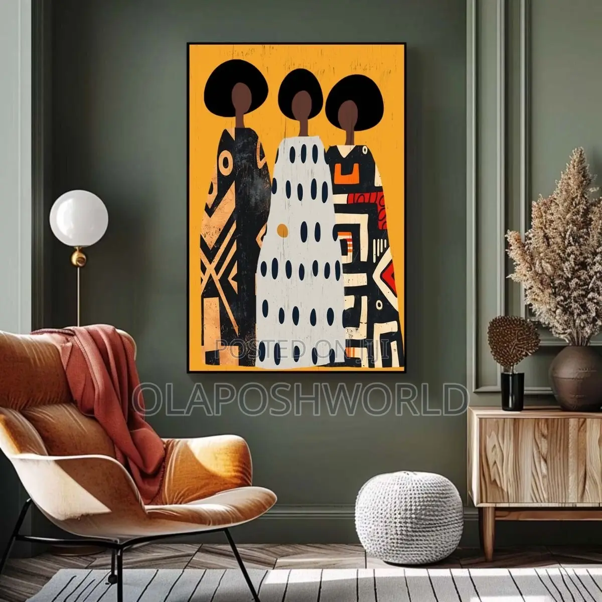 The Traditional Woman 1pcs Wall Art