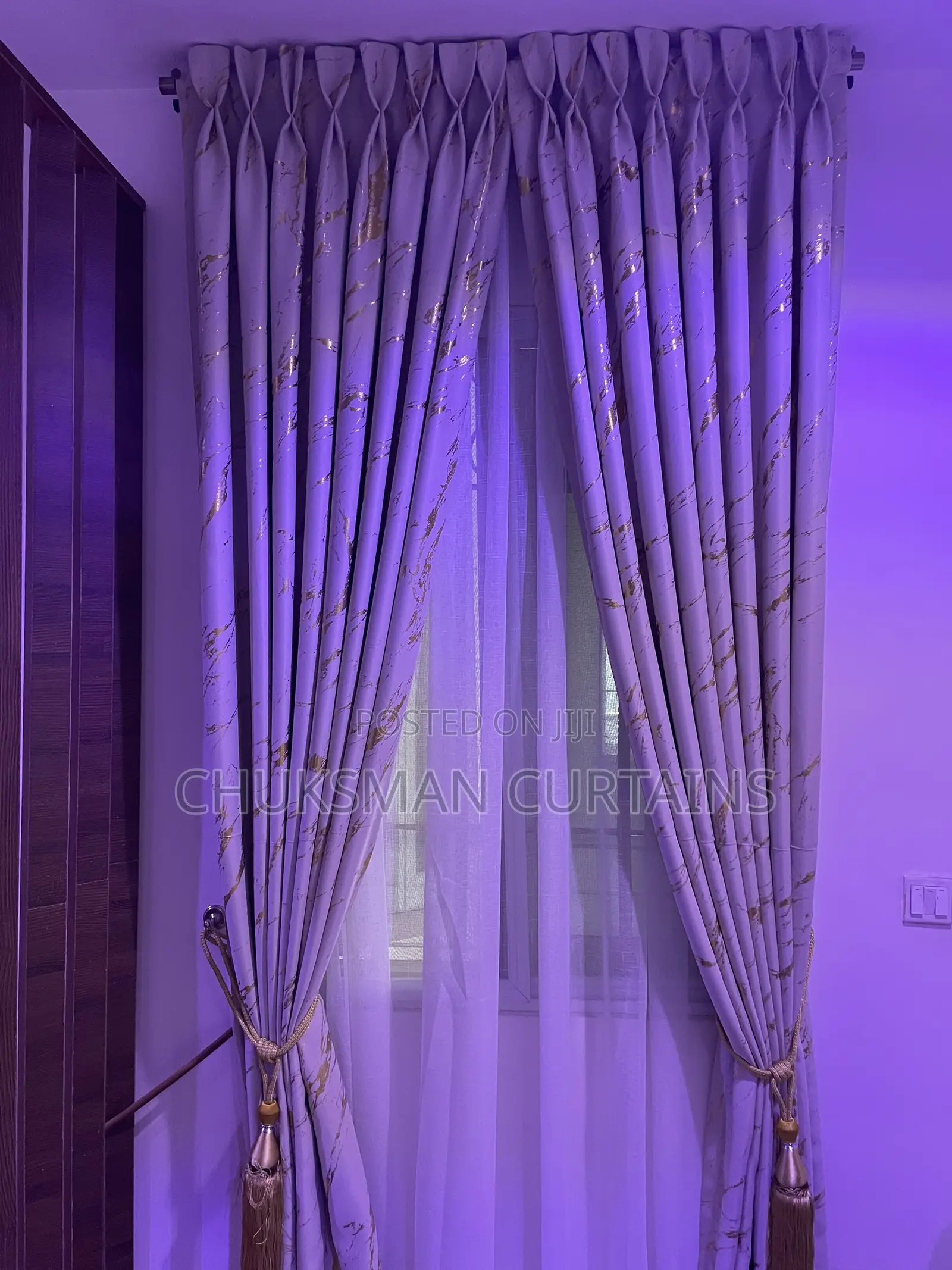 Cream and Gold Curtain