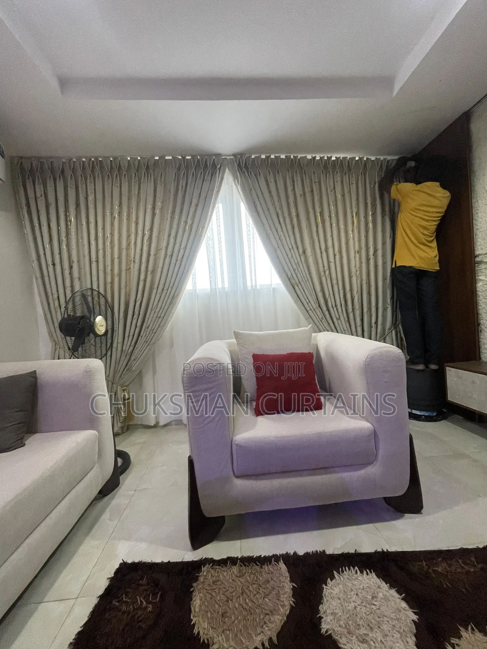 Cream and Gold Curtain
