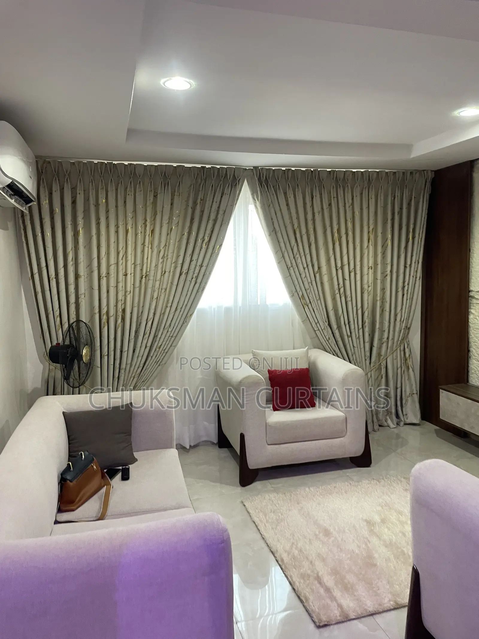 Cream and Gold Curtain