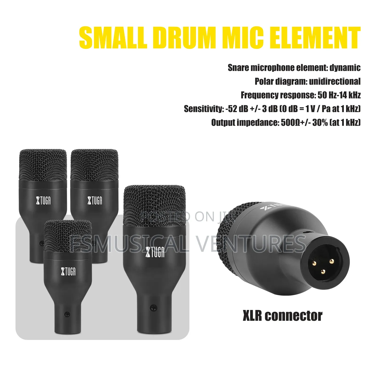 Xtuga Mi7 7-Piece Wired Drum Mic Kit for Professional Sound Recording