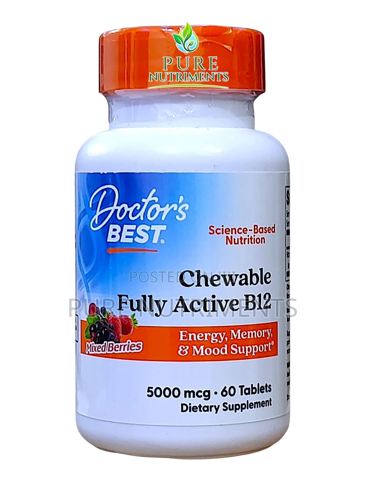 Doctor’S Best Fully Active B12 5000mcg 60 Tablets For Energy Support