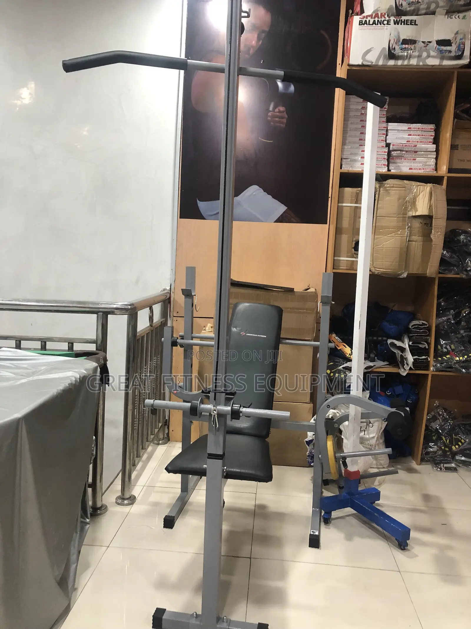 Weight Bench With Latpull Down and 50kg Dumbbell Box