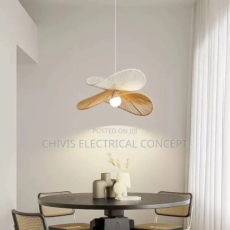 Hand Weave Hemp Rope Pendant Light Indoor Modern Hanging Lamps