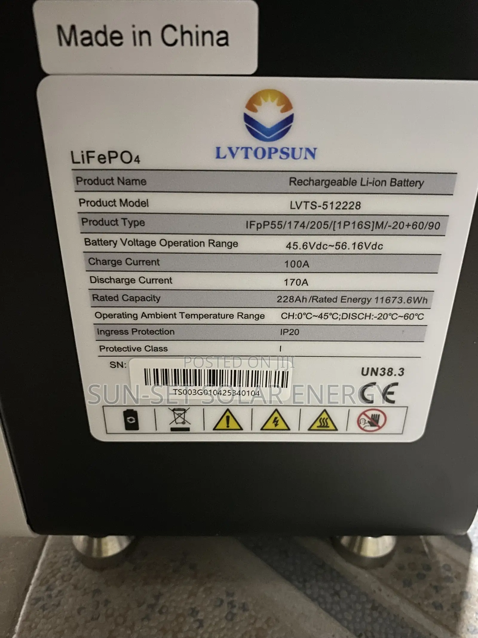 Lvtopsun Lithium Battery 11kwh 228ah 51.2v With 5yrs Warranty