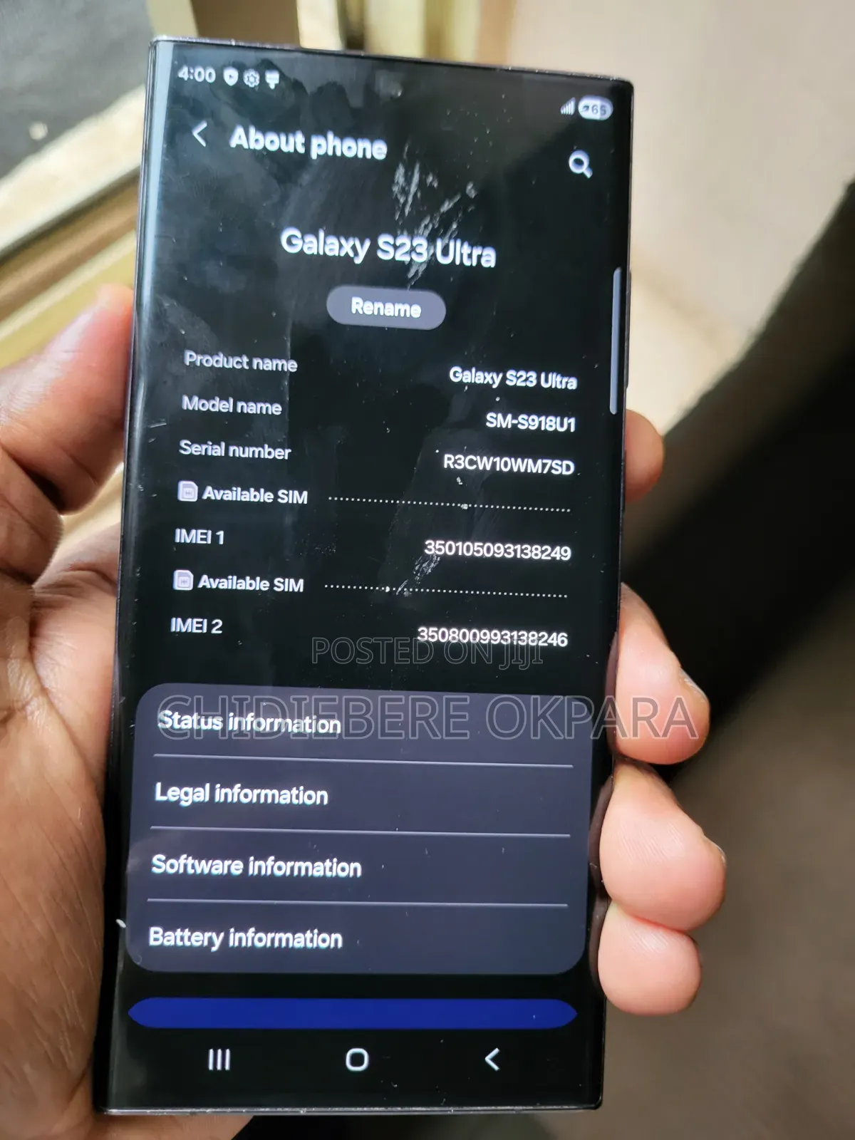 Samsung Galaxy S23 Ultra 256 GB Black