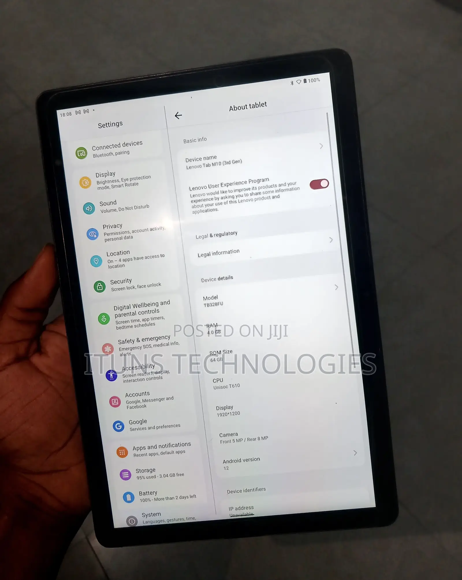 Lenovo Tab M10 64 GB Gray
