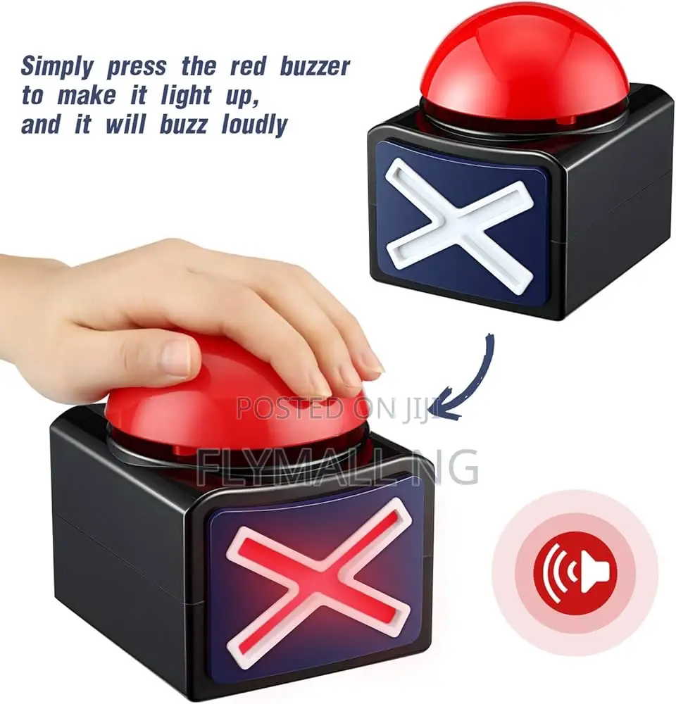 Answer Game Buzzer Alarm Buttons With Sound and Light Quiz Game Show