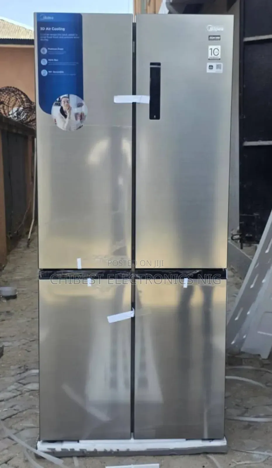 Original Midea French Doors Bottom Freezer Up Fridge 4 Doors Etc.
