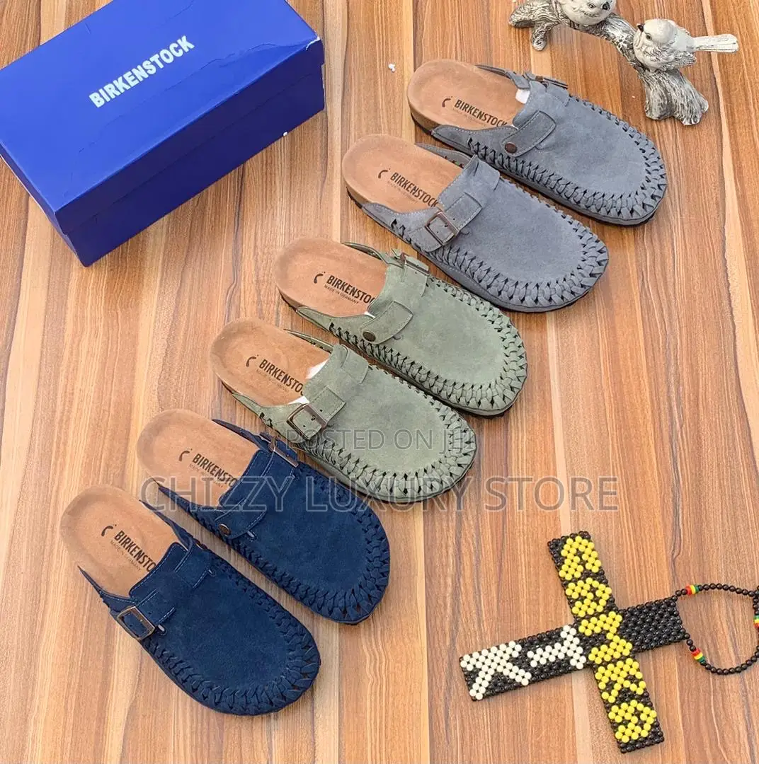 Birkenstock Quality Luxury Men Genuine Leather Sandals