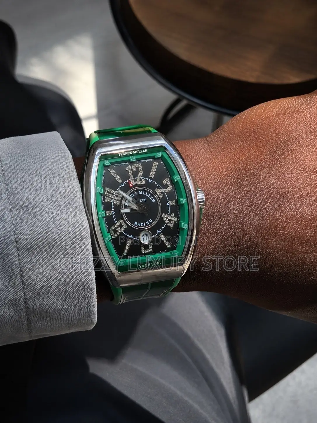 Franck Muller Quality Luxury Men Genuine Leather Wristwatch