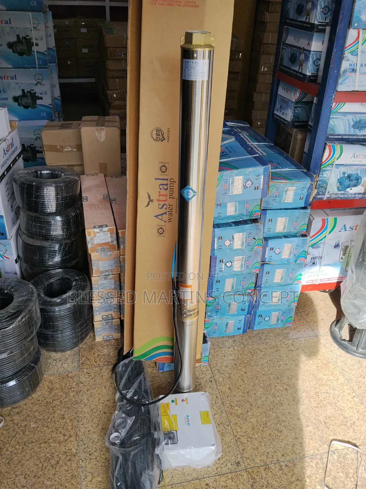 3hp Astral Submersible Water Pump. 100% Copper Coil