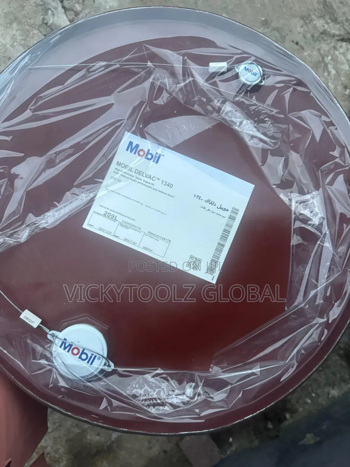 Mobil Delvac 1340 Drum Sae-40 Engine Oil 209l