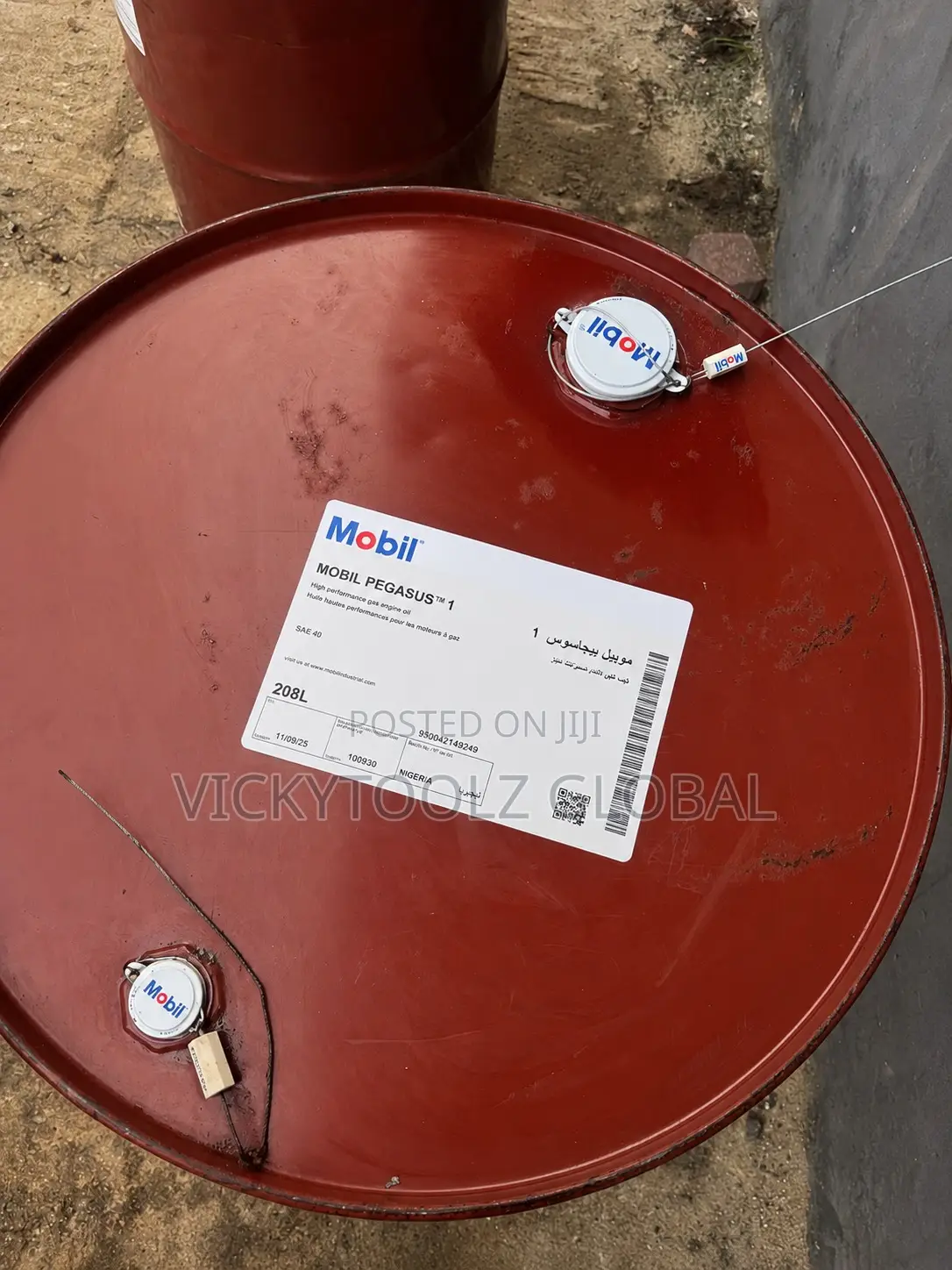 Mobil Pegasus 1 Synthetic Gas Engine Oil Drum