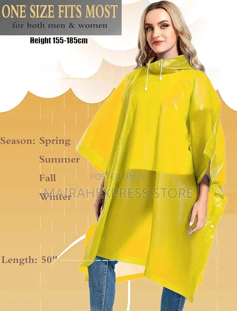1pc Adult Eva Heavy-guage Waterproof Vinyl Raincoat