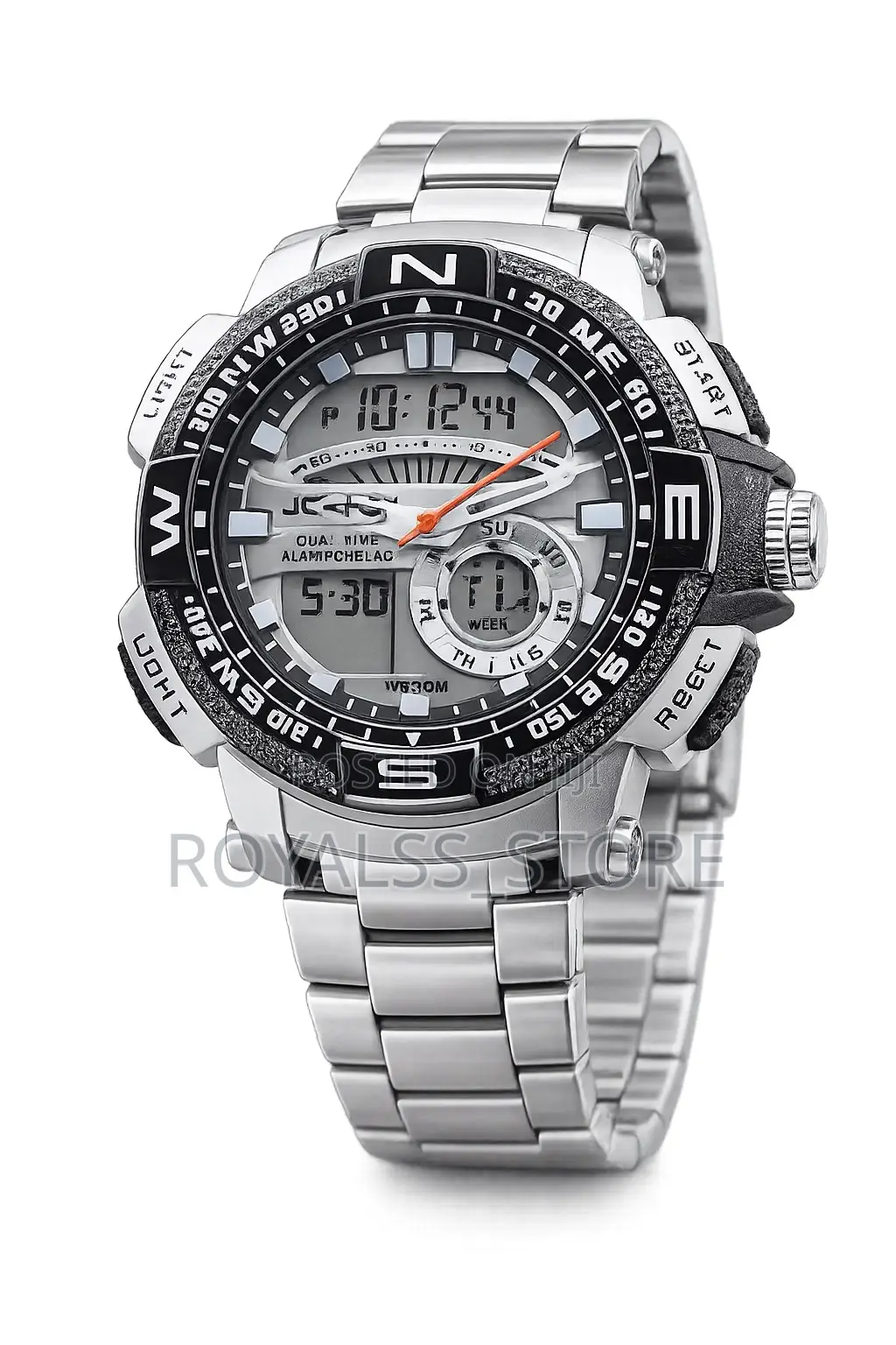 Joefox Men's Stainless Steel Hybrid Sport Watch (Water Resistant)