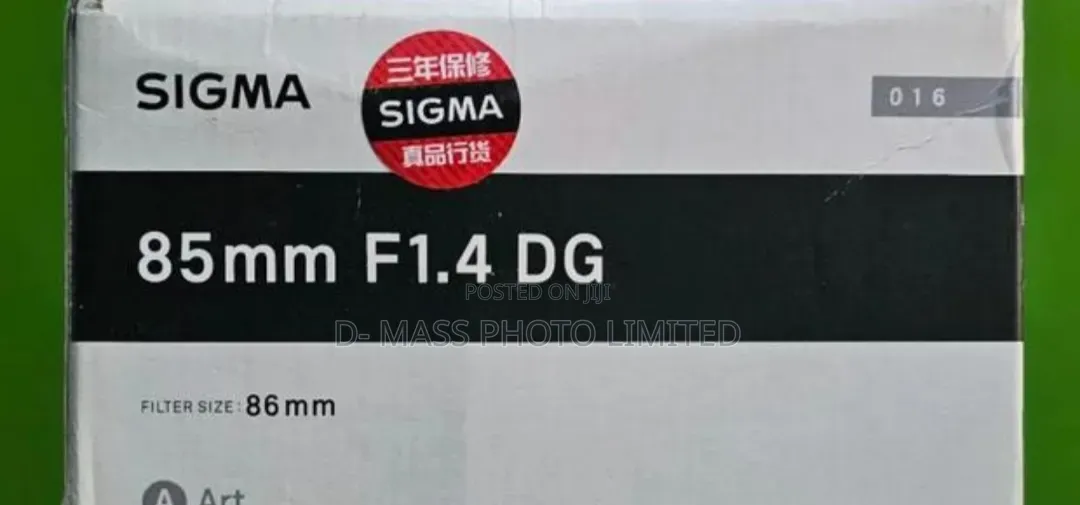 Sigma Lens 85mm F1.4 Dg