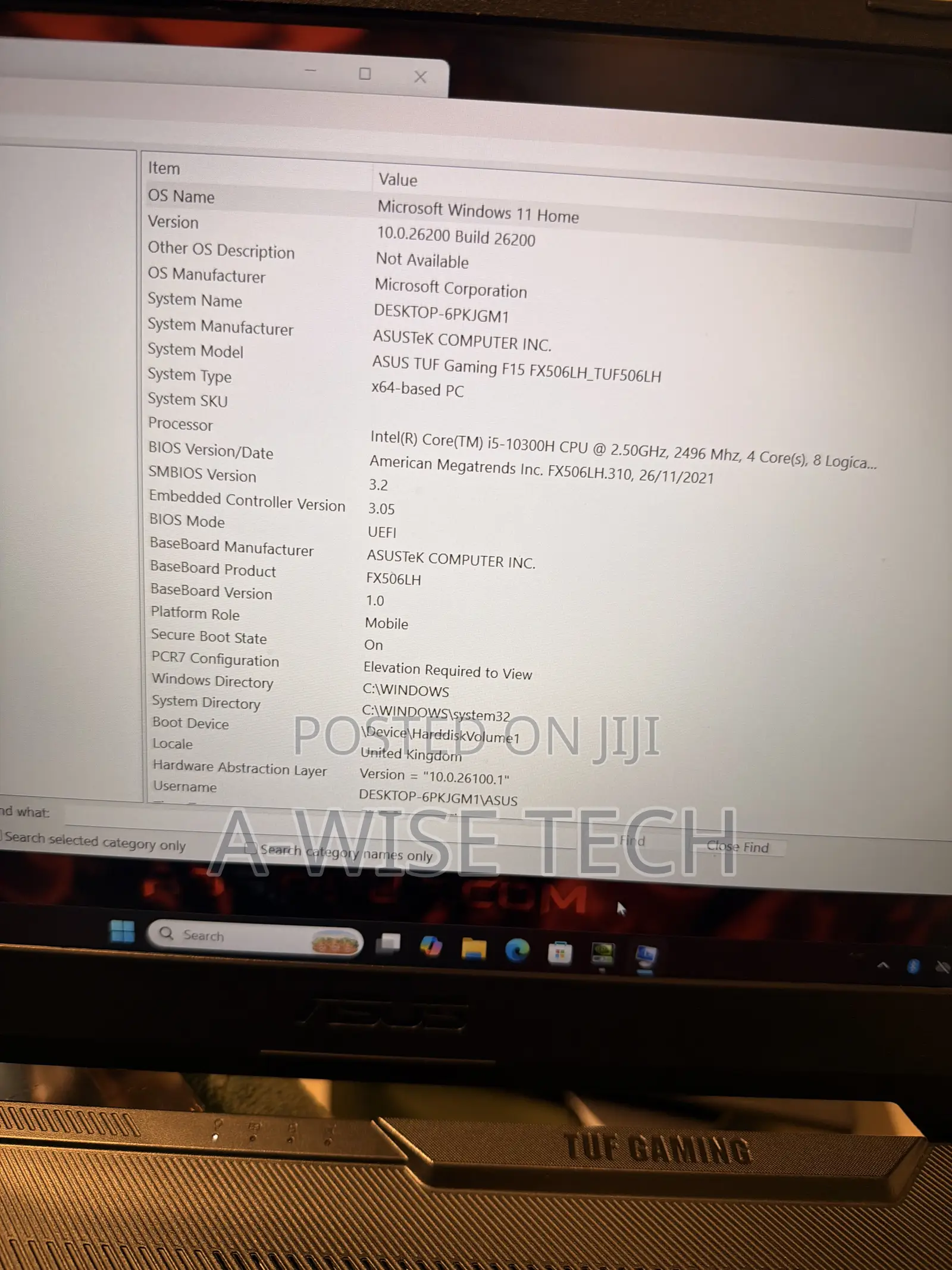 Laptop Asus TUF Dash F15 12GB Intel Core i5 SSD 512GB