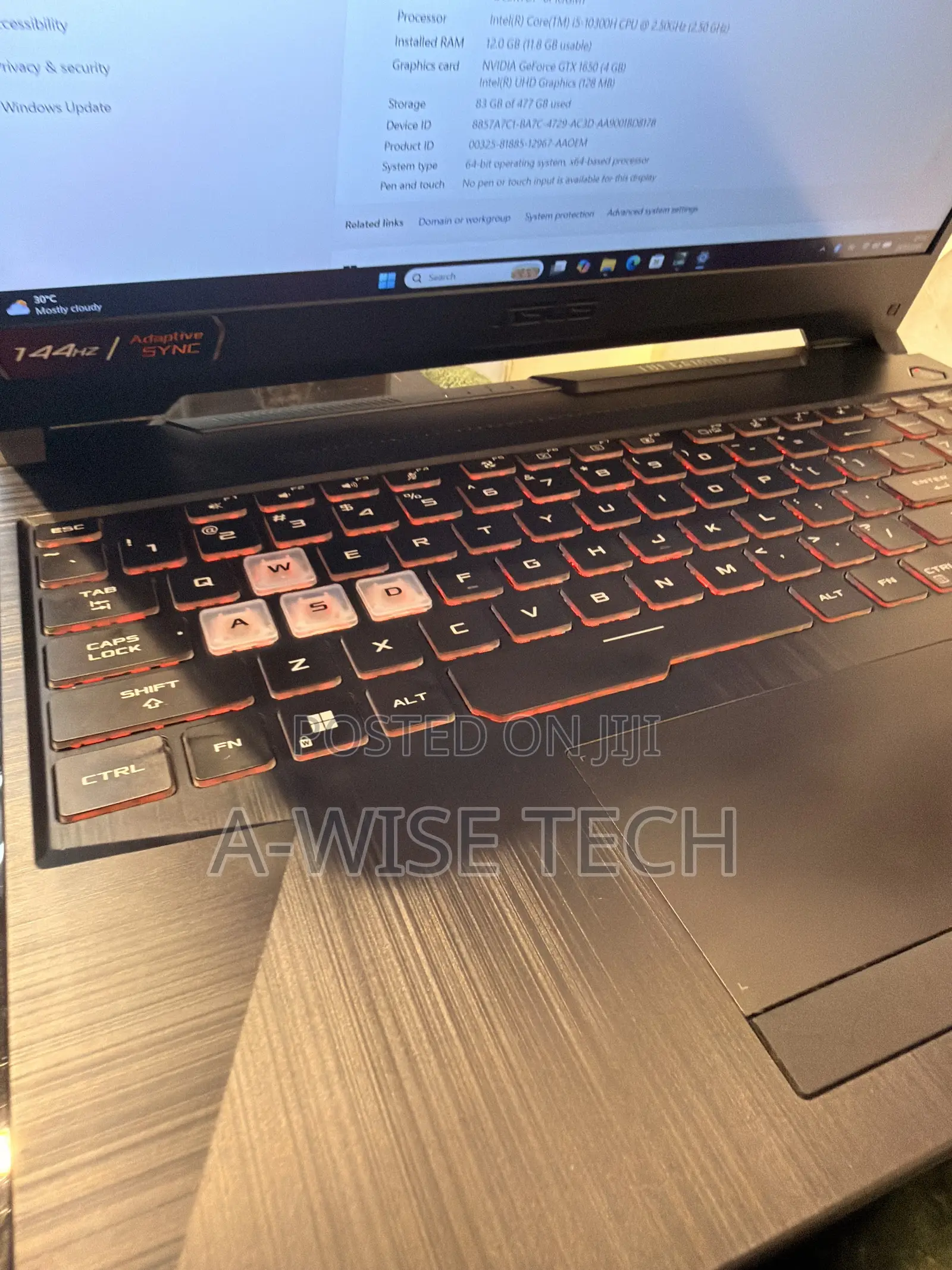 Laptop Asus TUF Dash F15 12GB Intel Core i5 SSD 512GB