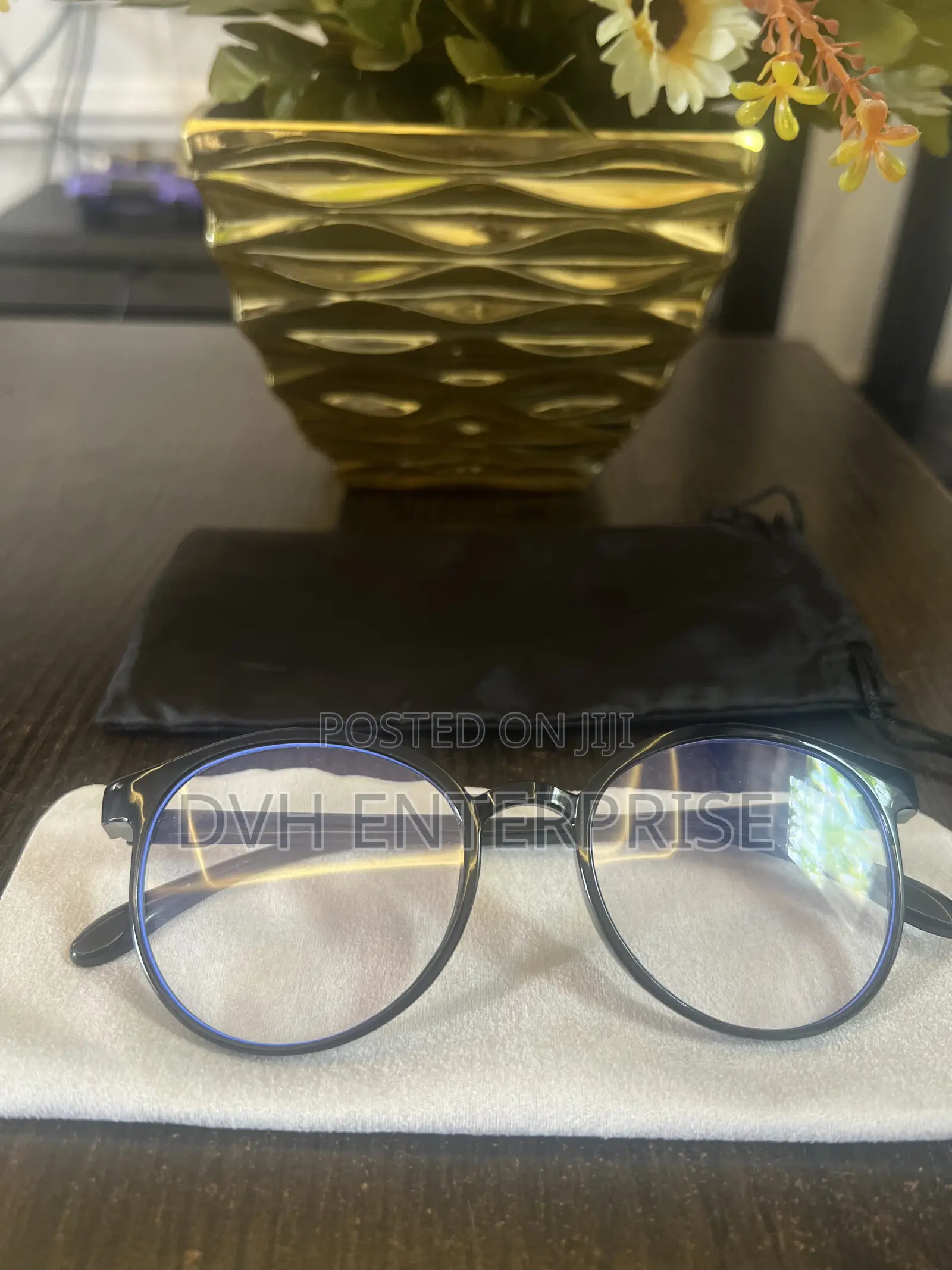 Black Reading Glass With Anti Blue Light Protect