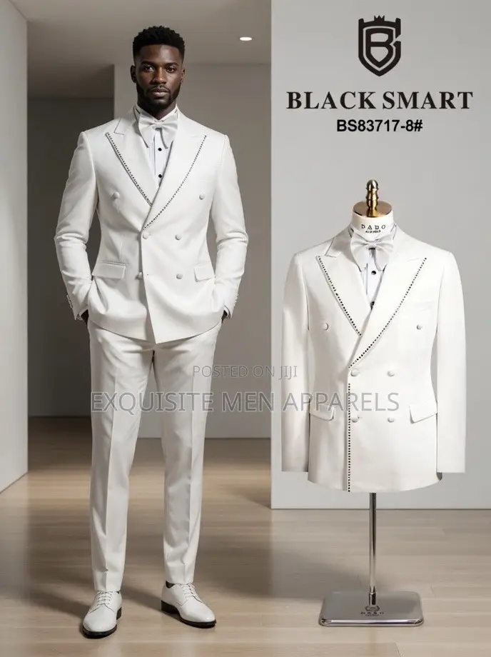 Quality Blacksmart Double Breasted Tuxedo Suit