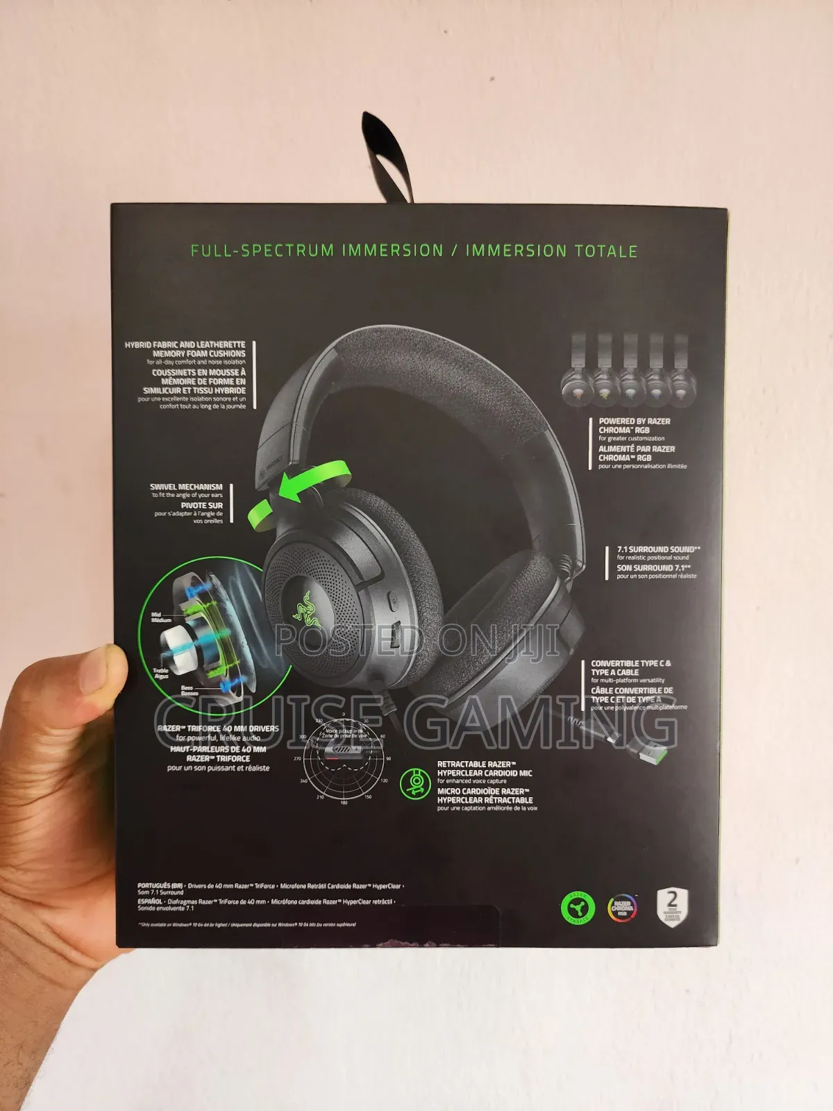 Razer Kraken V4 X Gaming Headset Usb C RGB Chroma