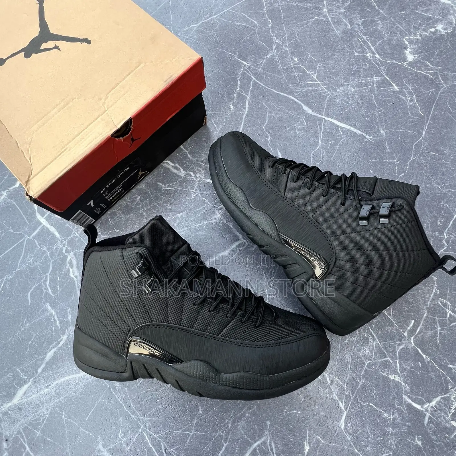 Original Air Jordan 12 Triple Black