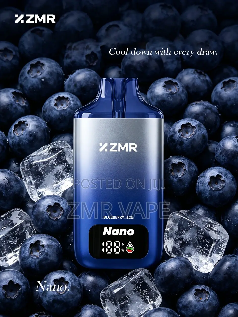 ZMR-Sweet Blueberry Ice Vape- Long Lasting Type-C Rechargeable